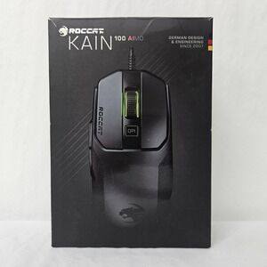 ROCCAT Kain 100 AIMO Wired Optical RGB Gaming Mouse Black 8500 DPI New Open Box